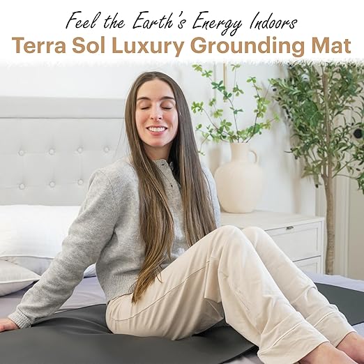 Terra Sol Best Grounding Mat for Bed - Premium 27x60in Earthing Mat for Queen, King & Twin Size - Grounding Pad for Sleeping with 15ft Cord & Safety Testers