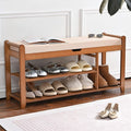 Homman 39.4in Shoe Rack Bench, Shoe Storage Bench with Lift Top Hidden Storage, Entryway Bench Holds Up to 330lb for Bedroom Living Room