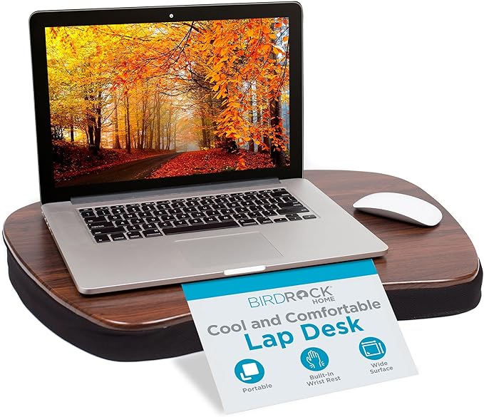 Sofia + Sam Oversized Memory Foam Lap Desk (Black) | Supports Laptops Up to 20 Inches