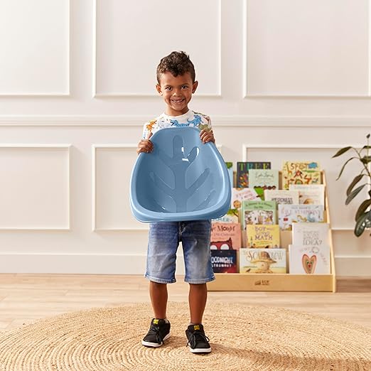 ECR4Kids Leaf Floor Seat, Rocker Chair, Powder Blue, 6-Piece