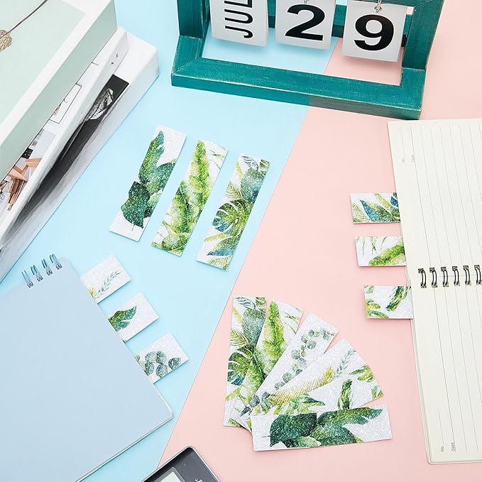 Gersoniel 72 Pcs Anxiety Sensory Stickers Strips Adhesive Textured Mental Health Calm Stickers Mindfulness Fidget Decals Stress Anxiety Relief Items for Therapy Office Desk Counselor(Leaves)