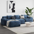 Aosaifen Modern L-Shaped Modular Sectional Sofa for Living Room，Oversized 3-Seater Couch with Deep Seat and Movable Ottoman – No Assembly,Comfortable Corduroy Fabric Boneless Sofa