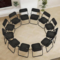 12 Pack Plastic Folding Chair Foldable Plastic Chair, Outdoor Indoor Portable Party Chairs,Stackable Commercial Seats with Steel,300-Pound Capacity,Black
