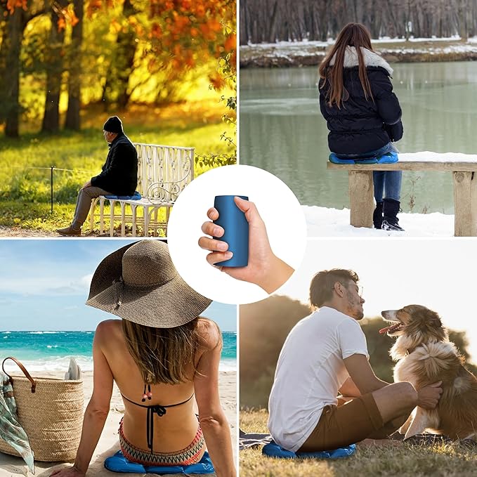 Eulant Lightweight Inflatable Air Seat Cushion - Portable Travel Cushion, Suitable for Camping, Hiking, Climbing, Bleacher, Home and Office