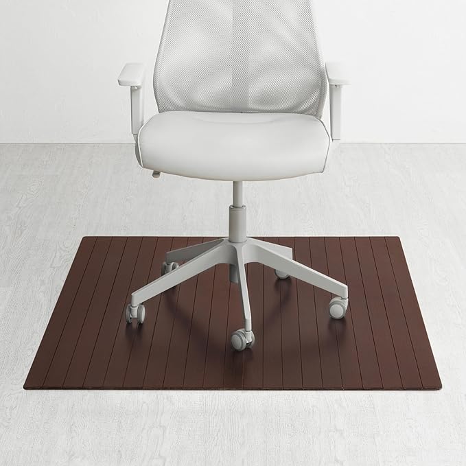 Anji Mountain Office Chairmat Thickest & Sturdy Bamboo Chairmats Highly Premium Quality Anti-Slip Heavy Duty for Multi-Purpose Hardwood Floor Office & Home Floor Protector Office Chair mat-5mm Thick