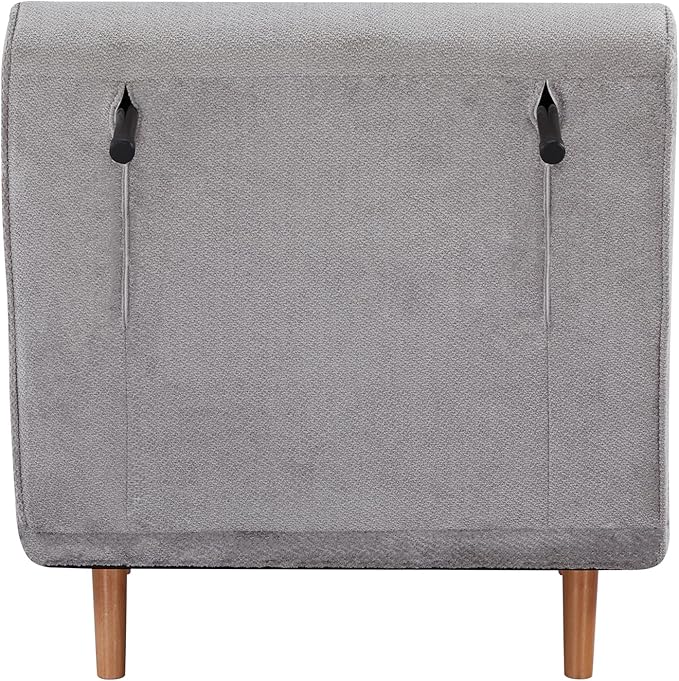 CITTANEO 31" Convertible Sleeper Chair, 3-in-1 Foldable Chair Bed with Pillow, 3-Position Adjustable Backrest, Single Sofa Bed for Apartment, Office, Light Gray