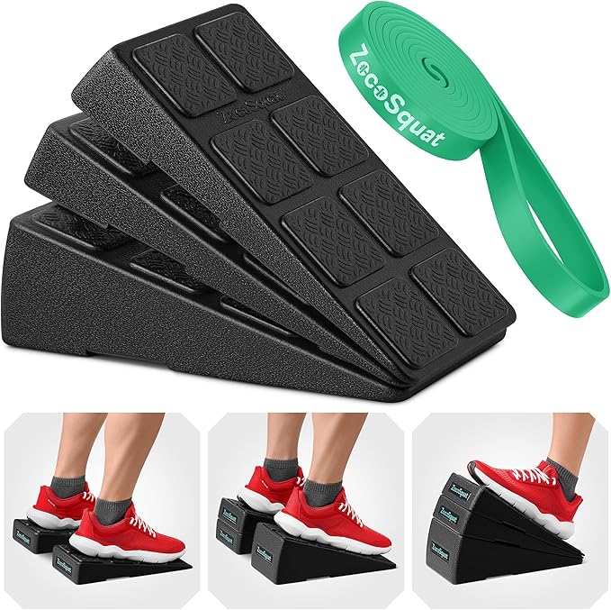 Squat Wedge - Squat Wedge Block 960 LBS Capacity - Slant Board for Calf Stretching with 5 Adjustable Angles - Calf Stretcher Slant Board - Yoga Blocks - EPP Material for Ankle Mobility & Physical Therapy
