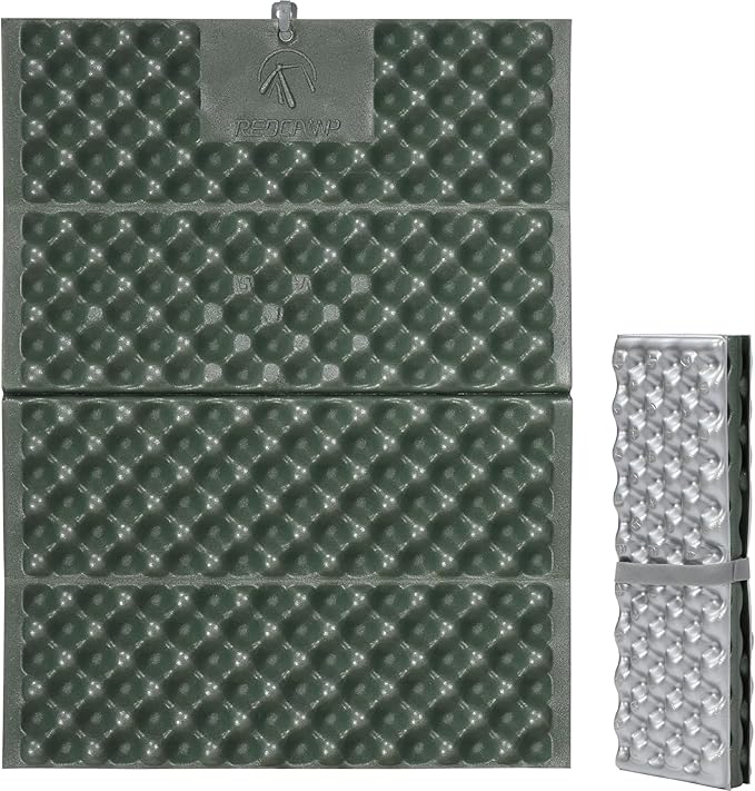 REDCAMP Foam Hiking Seat Pad, Foldable Z Ultralight Sitting Pad for Camping Backpacking Stadium Outdoor, Green/Blue/Khaki/Yellow/Black