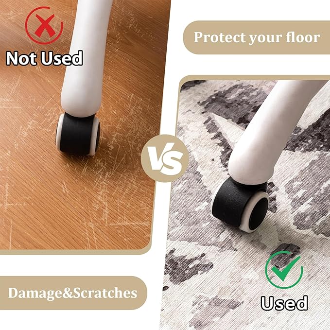 Office Chair Mat for Hardwood Floor, 72"x48" Easy Glide Computer Desk Mat Protector for Rolling Chair Under Desk Rug Nonslip Backing, Machine Wash, (Modern)