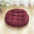 SK Studio Meditation Floor Pillow, Large Floor Cushions, Round Floor Cushion Seating for Adults Kids, Classroom Furniture Floor Pillow for Yoga Living Room, Wine Red, 17" W x 17" L (Pack of 1)