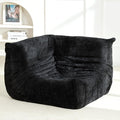 Homguava Bean Bag Chair, Giant Beanbag Chairs for Adults, Memory Foam Fireside Chair, Large Lazy Floor Sofa, Sofa Couch with High-Rebound Foam, Lounge Chair for Living Room, Bedroom (Black, Corner)