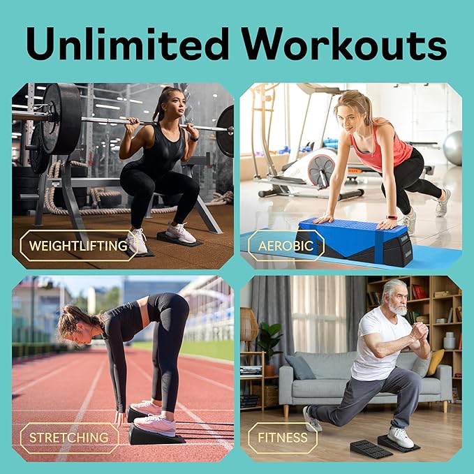 Squat Wedge - Squat Wedge Block 960 LBS Capacity - Slant Board for Calf Stretching with 5 Adjustable Angles - Calf Stretcher Slant Board - Yoga Blocks - EPP Material for Ankle Mobility & Physical Therapy