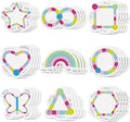 Gersoniel 36 Pcs Anxiety Sensory Stickers Strips Adhesive Textured Mental Health Calm Stickers Mindfulness Fidget Decals Stress Anxiety Relief Items for Therapy Office Desk(Cute Breathe Style)