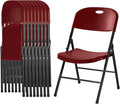Amazing for less 8-Pack Heavy Duty Plastic Folding Chair, 450 lbs Capacity Foldable Chairs for Indoor Outdoor, Stackable Portable Seating for Party, Wedding, Patio, Backyard, Office (Red)