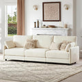 CHITA 107'' Width Modular Sectional Sofa Set, Modern Cloud Couch for Living Room and Apartment, 3 Seat Extra ComftySofa, Removable Cover, Cream