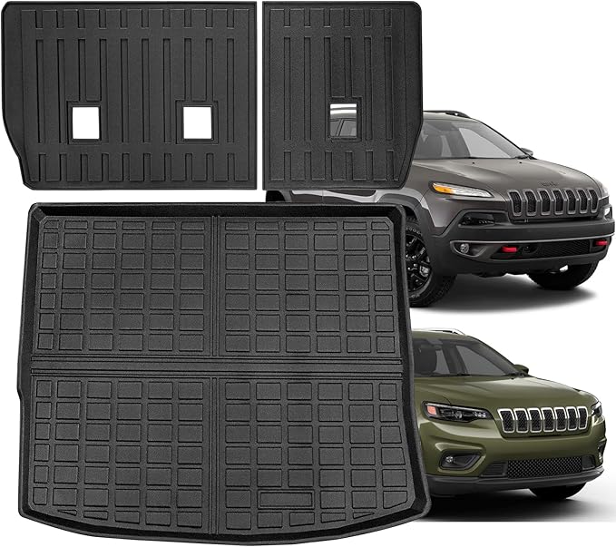 Compatible for 2014-2025 Jeep Cherokee Cargo Mat & Backrest Mats All Weather Seat Back Cover Cargo Liner for 2014-2025 Jeep Cherokee Accessories