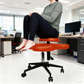Ergonomic Cross-Legged kneeing Chair, 360° Swivel Meditation Seat for Office Home, Height Adjustable Posture Corrective Seat with Wheels, Criss Cross Yoga Chair for Reducing Back Pain (Orange)