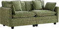 UMBFUN 2-Seater Cloud Couch, Oversized Comfy Modular Sectional Sofa with Deep Seat Cushions, Chenille Loveseat for Living Room, Apartment & Small Spaces, Green
