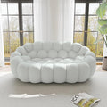 WJShome Bubble Sofa Couch,79.53'' Modern Curved Sofas for Living Room, 2 Seater LoveSofa Lazy Floor Sofa, Large Bean Bag Chair,Deep Seat Floor Sofas Chair Lounge for Office, Apartment,Light Gray