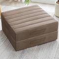 JKMAX 2 Pcs High Density Foam Floor Pillow - Upgraded Large Pillows Seating for Adults - Outdoor Floor Cushion with Soft Tufted Cover - Yoga Pillows for Sitting On Floor - 22 Inch Coffee