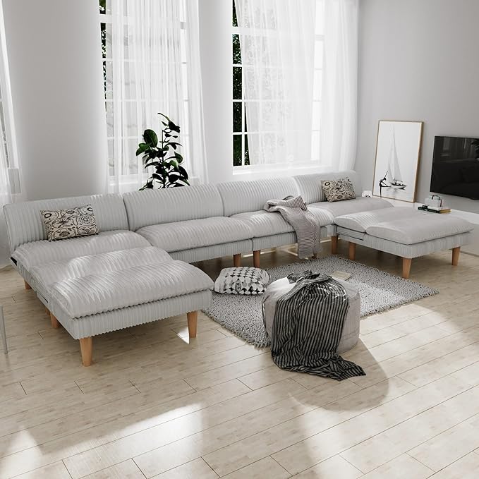 3 Sets 69" Futon Sofa Bed, 4 in 1 Multi-Function Couch Sleeper with Adjustable Backrest, Modern Convertible Futon, Recliner Small Loveseat for Living Room, Plush Beige