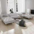 3 Sets 69" Futon Sofa Bed, 4 in 1 Multi-Function Couch Sleeper with Adjustable Backrest, Modern Convertible Futon, Recliner Small Loveseat for Living Room, Plush Beige
