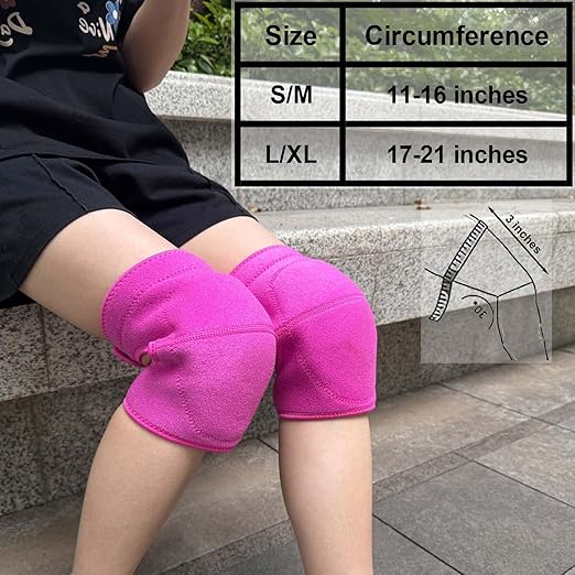 Garden Knee Pads for Women Men, Extra Thick Knee Padding for Gardeners Cleaners Carpenters, Waterproof Kneeling Cushion for Concrete Flooring Work, Comfortable & Lightweight for Christmas, Pink M (1Pair)