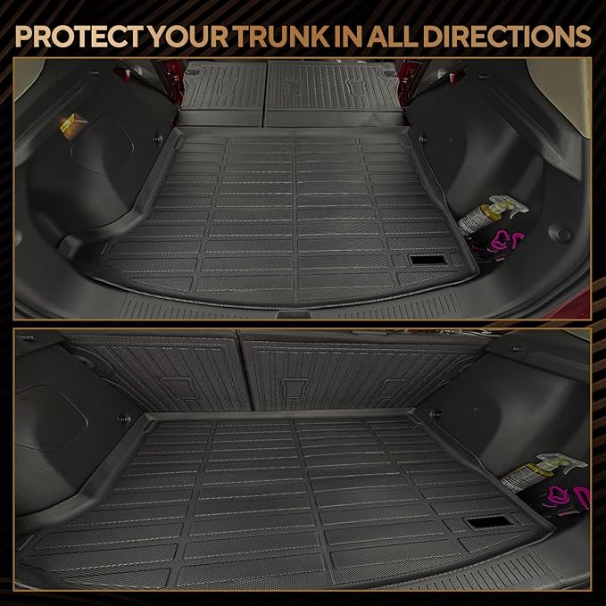 Naibeve Floor Mats for Cadillac Optiq 2025 2026 - All Weather for Cadillac Optiq Floor Mats Liners 2 Row & Cargo Mat & Backrest Mats Accessories