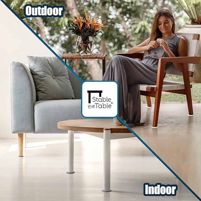 Stable the Table-12 Pack-Walnut Square, Furniture Leveler & Riser, Anti-Slip Sofa Gripper for Hardwood Floors, Floor Protector, Stacking Furniture Pad, Bed, Desk, Couch & Table Stabilizer, Made in USA
