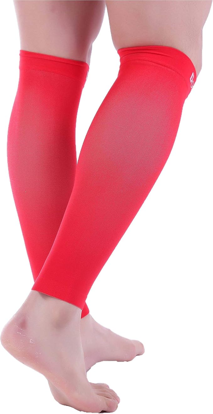 Doc Miller Compression Calf Sleeve for Men & Women – 20-30mmHg Graduated Support for Running, Shin Splints, Calf Strain – Knee High, Small to 6XL Plus Size