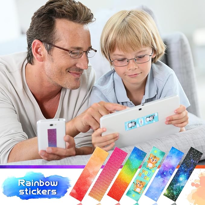 Gersoniel 72 Pcs Anxiety Sensory Stickers Strips Adhesive Textured Mental Health Calm Stickers Mindfulness Fidget Decals Stress Anxiety Relief Items for Therapy Office Desk Counselor(Mixed)