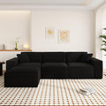 110"Cloud Sectional Couch, Chenille Boneless Couch L Shaped with Deep Seats & Wide Armrests, Convertible Modular Sectional Sofa Memory Foam Compression Floor Sofa for Living Room, No Assembly Required
