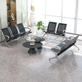 Kinfant Waiting Room Chairs Set- 3-Pieces Office Guest Reception Seat Bench with Arms for Airport, Hospital, Bank, Salon, Barbershop, Hall, Room Conference(Black Mesh)