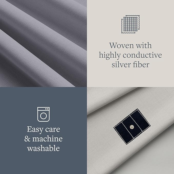 GroundLuxe Organic Fitted Grounding Sheet in Light Gray for a California King Size Bed