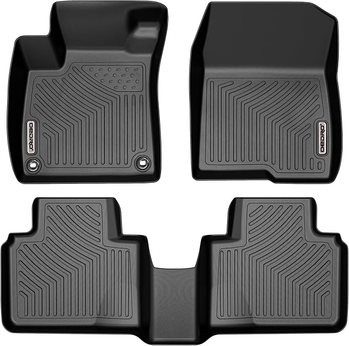 OEDRO Floor Mats Fit for 2018-2022 Honda Accord, TPE All-Weather Accord Floor Liners Includes 1st and 2nd Row: Front, Rear, Full Set Liners, Black