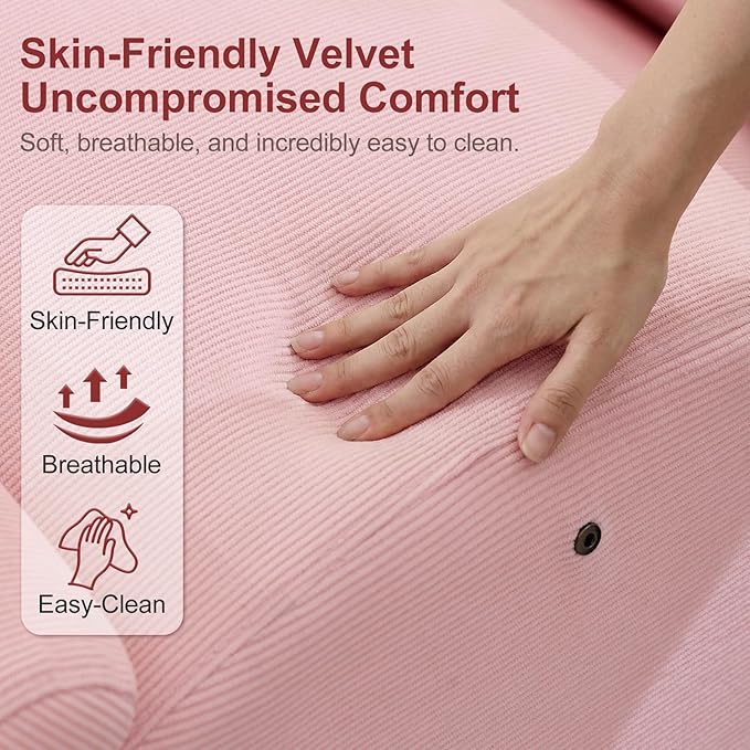 Yoga Chaise Lounge Chair, S-Shaped Floor Sofa with Moveable Headrest, Lumbar Pillow, Support Cushion, Footrest, Non-Slip Base, No-Assembly Lounger for Stretching, Meditation & Relaxation (Pink)