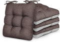 Love's cabin Memory Foam Chair Cushions Set of 4, Outdoor/Indoor Chair Pads for Dining Chairs 4 Pack, Seat Cushions for Kitchen, Dining Room, Office, Patio Chairs, 19"x19"x3.5" Coffee