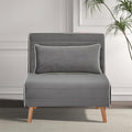 CITTANEO 32" Convertible Sleeper Chair, 3-in-1 Folding Sleeper Chair with Pillow, 3-Position Adjustable Backrest for Living Room, Bedroom, Office, Gray