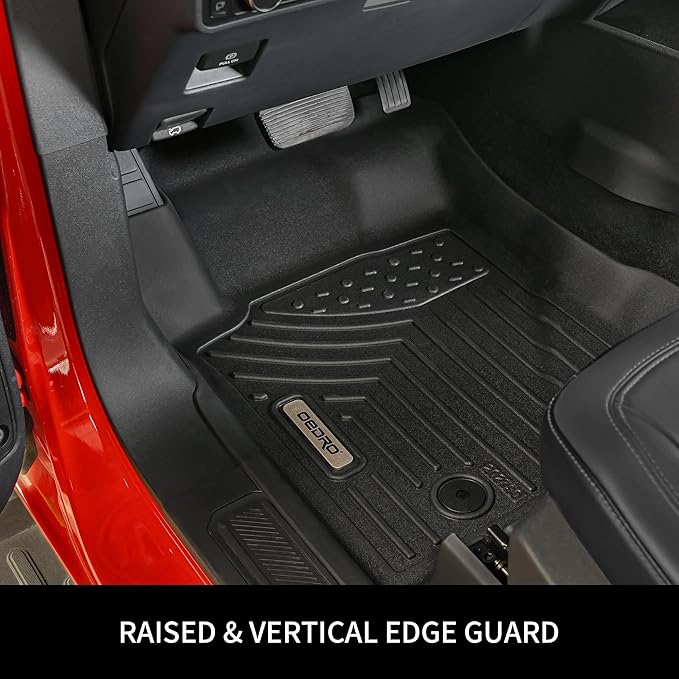 OEDRO Floor Mats Fit for 2018-2022 Honda Accord, TPE All-Weather Accord Floor Liners Includes 1st and 2nd Row: Front, Rear, Full Set Liners, Black