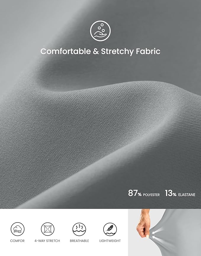 Women's Athletic Shorts with Zipper Pocket 7" High Waisted Stretchy Bermuda Shorts for Women Workout Running Casual