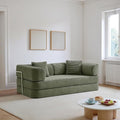 KEIKI 75" Modern Floor Sofa Bed with Convertible Blanket Pillow,Enhanced Frame Stability,Compressed Sleeper Couch for Living Room