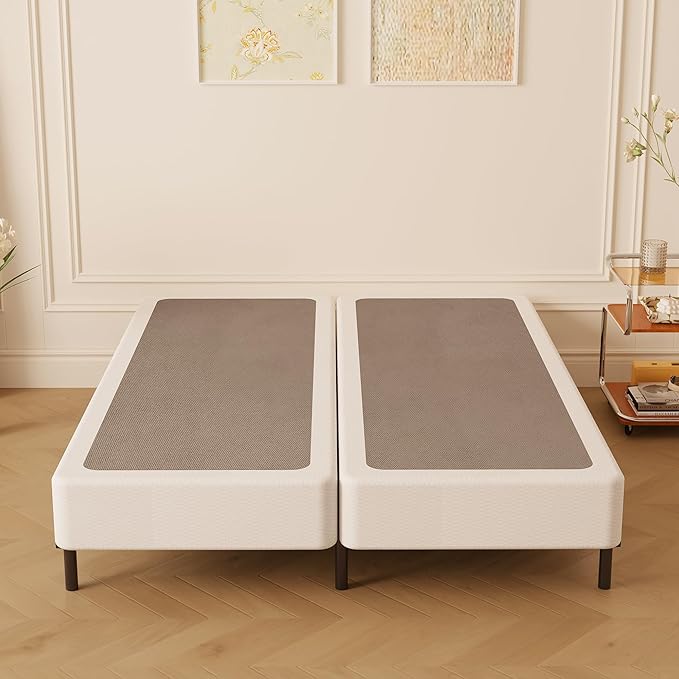 Maenizi Split King Box Spring 5 Inch, Easy Assembly Bed Foundation, Heavy Duty Low Profile Metal Box Spring King with Fabric Cover, Noise Free