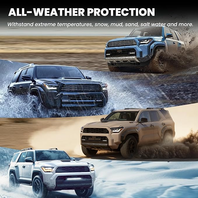 LASFIT Floor Mats for Toyota 4Runner 2025 (Only fit Hybrid) wtih Trunk mat&backrest mat, All Weather TPE Custom Fit Floor Liner for 4 Runner TRD/Limited/Platium 6th gen Front&Rear Car Mats, Black