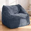 HABUTWAY Bean Bag Chair, Giant Bean Bag Chairs for Adults and Kids, Bean Bag Sofa, Lazy Floor Sofa, Faux Fur Beanbag Chair with Armrests for Living Room Bedroom (Dark Grey)
