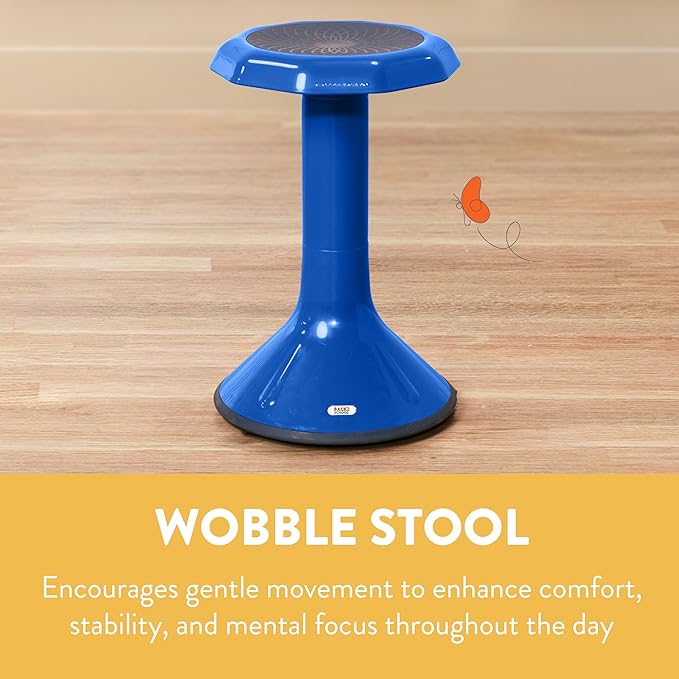 Wobble Stool, 20", Flexible Seating, Blue