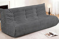 Bean Bag Chair,Giant Beanbag Chairs for Adults,Comfy Large Fireside Chair Lazy Sofa,Corduroy Bean Bag Lounger with Memory Foam Filled,Floor Sofa Couch for Living Room (Dark Grey, 3-Seater)