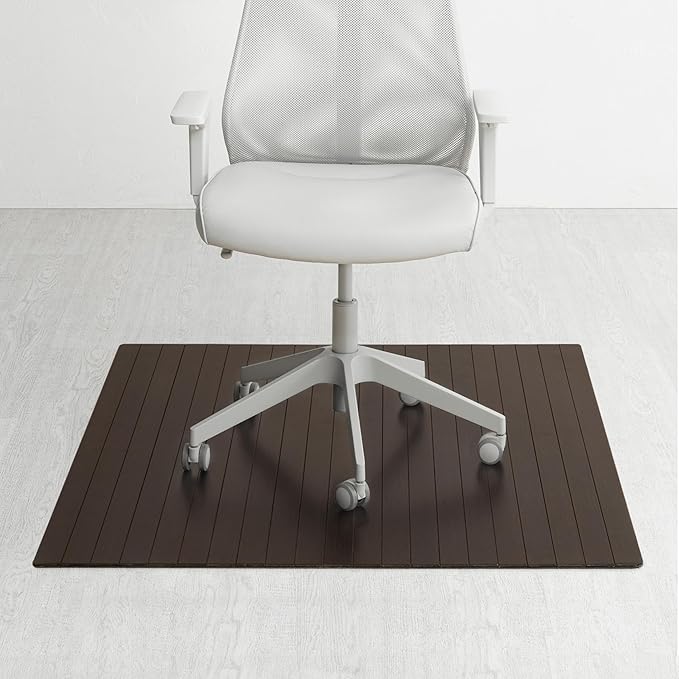 Anji Mountain Office Chairmat Thickest & Sturdy Bamboo Chairmats Highly Premium Quality Anti-Slip Heavy Duty for Multi-Purpose Hardwood Floor Office & Home Floor Protector Office Chair mat-5mm Thick