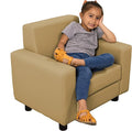 Factory Direct Partners SoftScape Inspired Playtime Classic Reading Chair, Children's Commercial-Grade Upholstered Furniture for Home, Daycare, Preschool, Library; Comfy Modern Design - Sand, 14472-SD