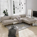 2 Sets 70" Futon Sofa Bed, 4 1 Multi-Function Couch Sleeper with Adjustable Backrest, Modern Convertible Futon, Recliner Small Loveseat for Living Room, Beige