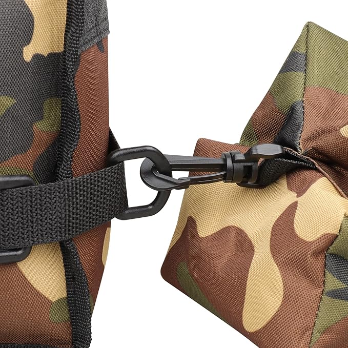 Twod Outdoor Shooting Rest Bags - Target Sports Bench Rest with Front & Rear Support SandBag Stand Holders for Gun Rifle Shooting Hunting Photography - Unfilled